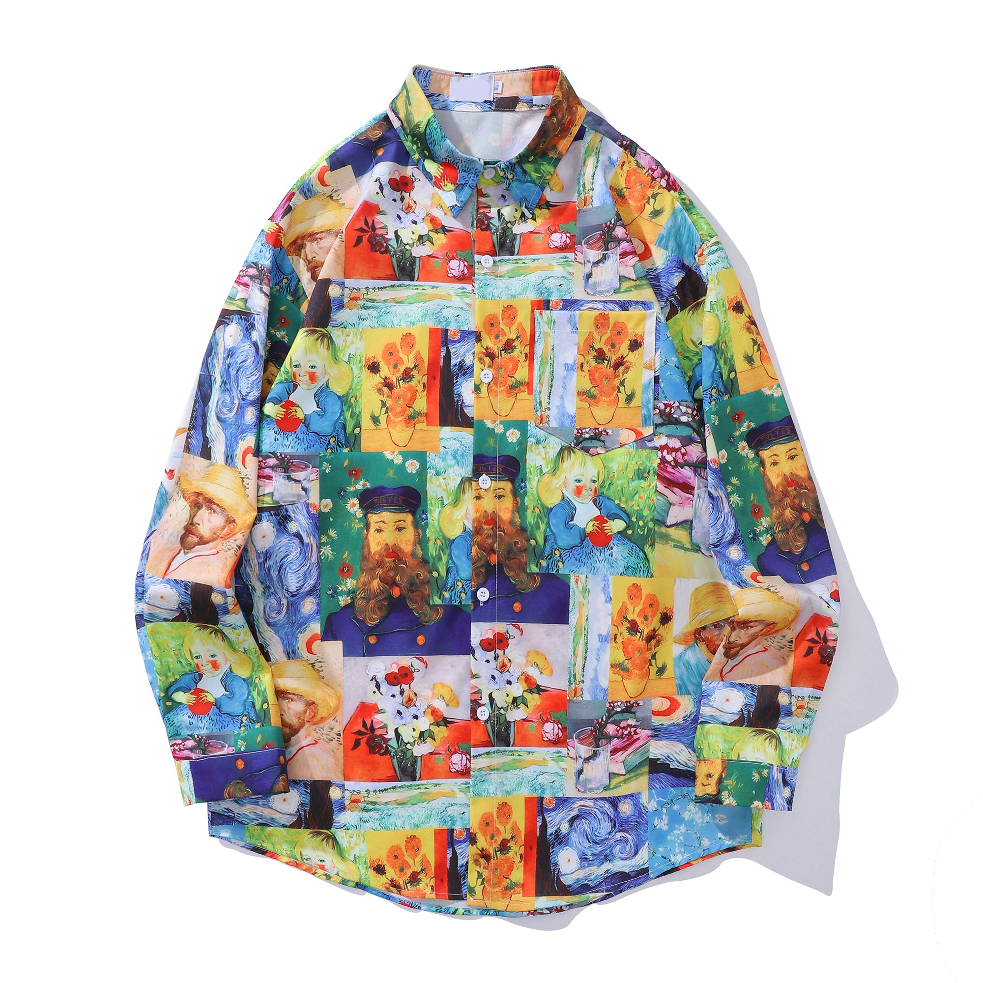 Faire Echo Spring Colorful Flower Clothing Cartoon Printed Shirt