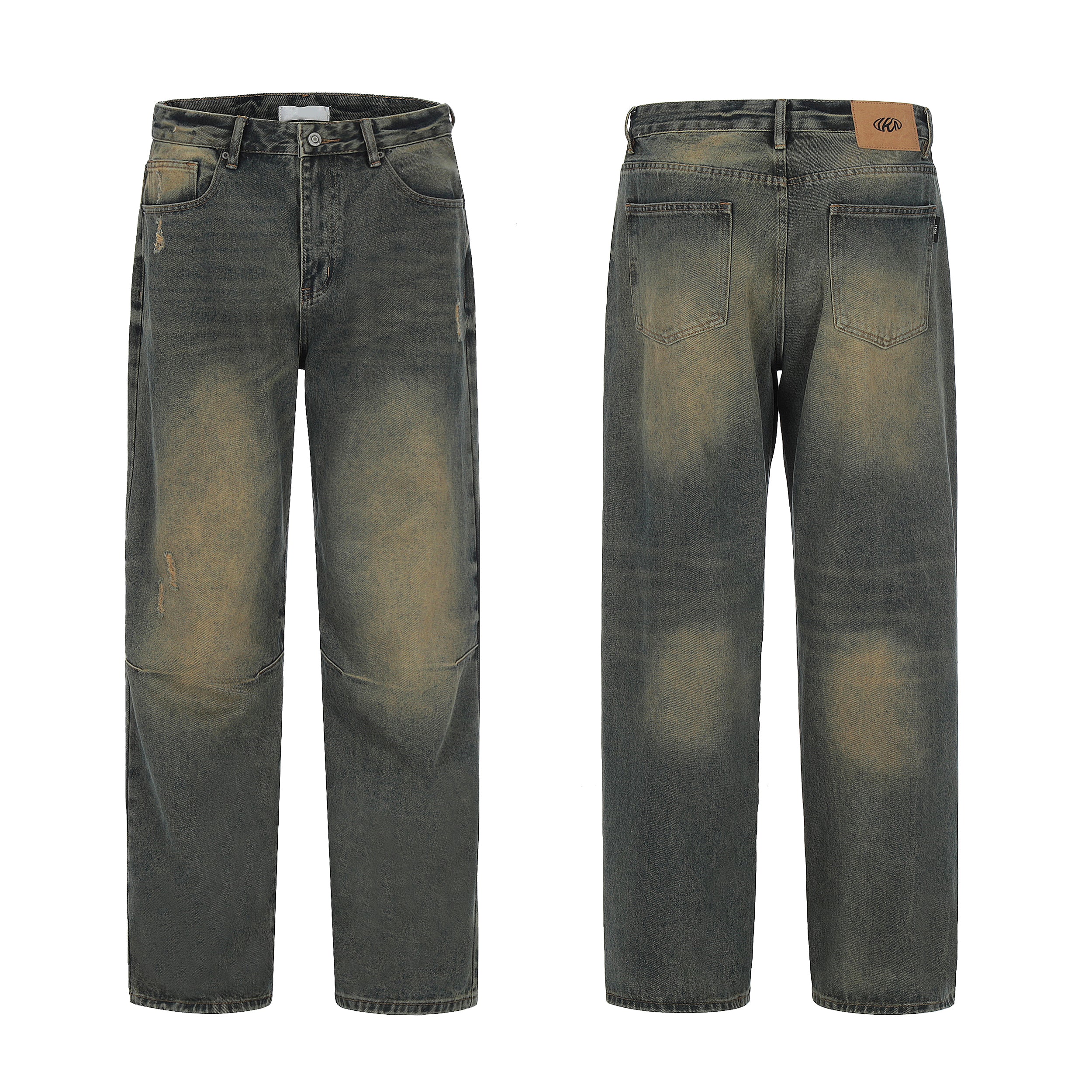 Faire Echo Retro washed yellow jeans