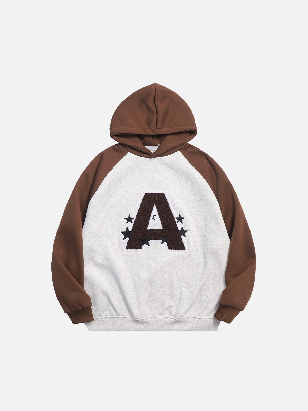 Faire Echo Flocked Stars Letters "A" Hoodie