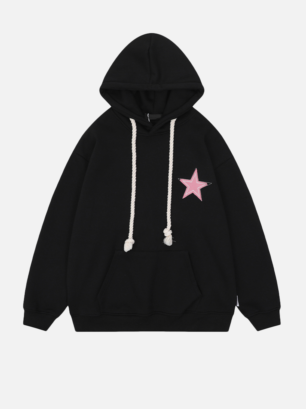 Faire Echo “Star” Patchwork  Embroidery Hoodie