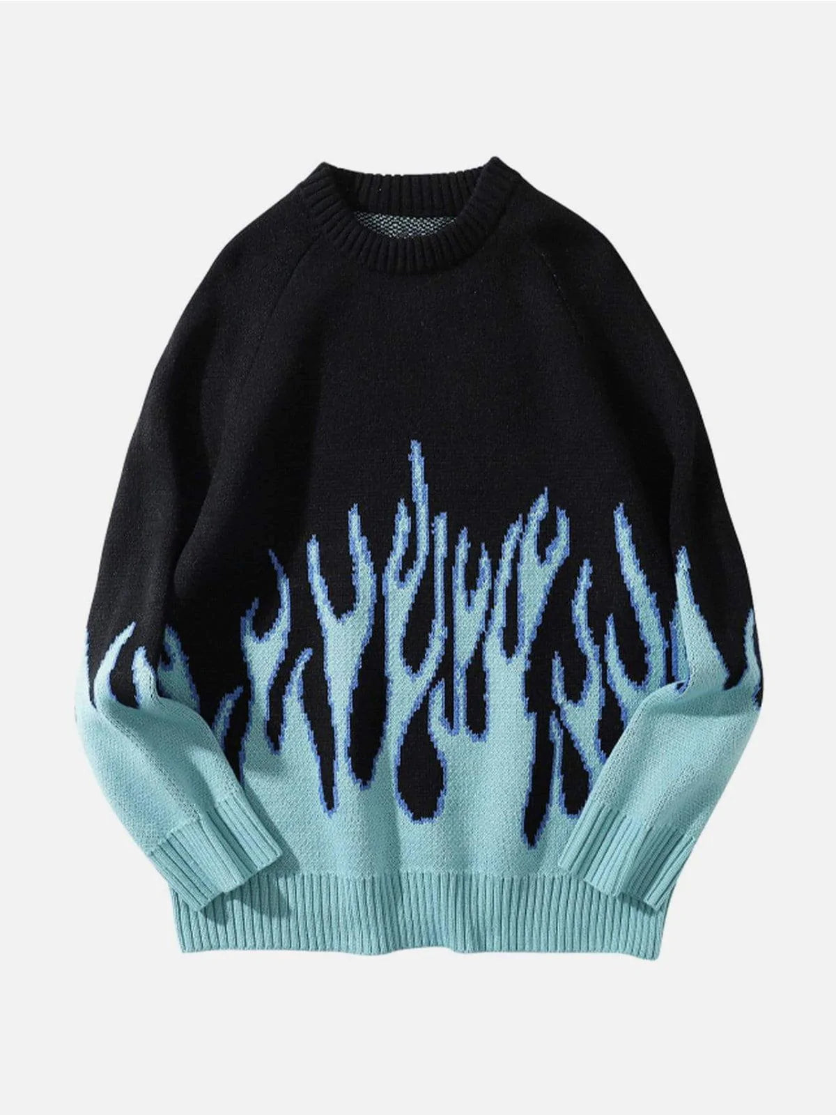 Faire Echo "Cyan Flame/Pink Flame" Knitted Sweater