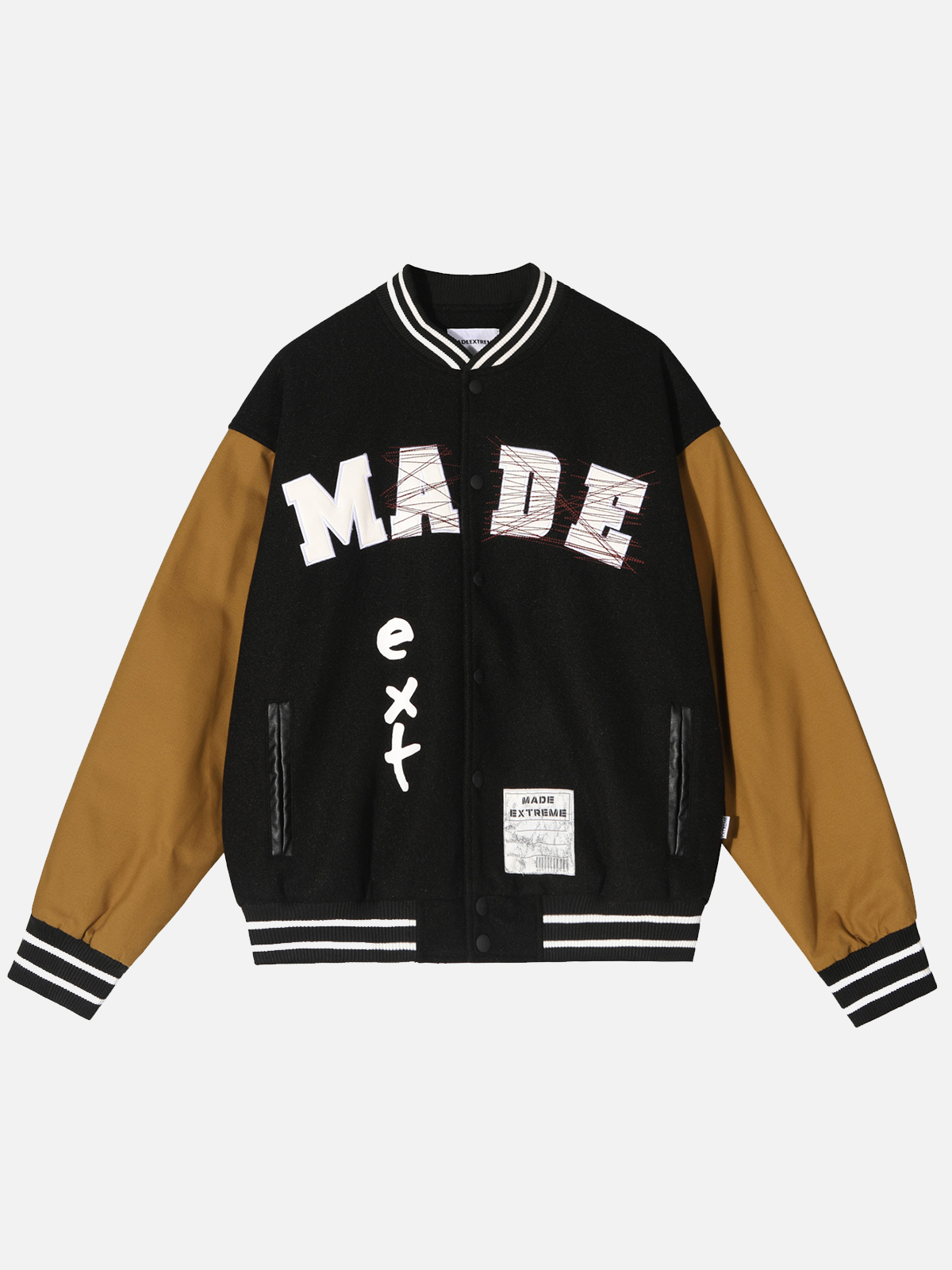 Faire Echo "MADE" Baseball Embroidery Varsity Jacket