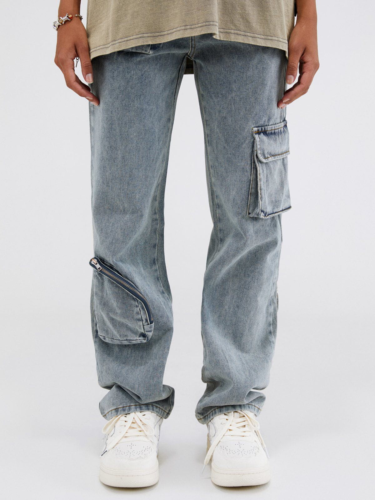 Faire Echo Irregular Pocket Jeans Faire Echo