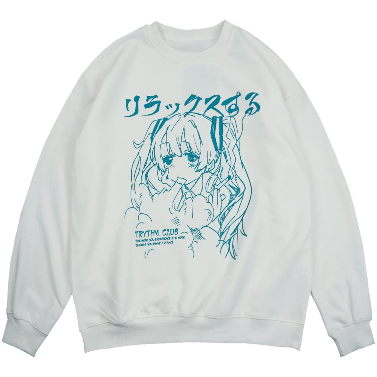 Faire Echo Japanese Cartoon Anime Girl Print Sweatshirt Faire Echo