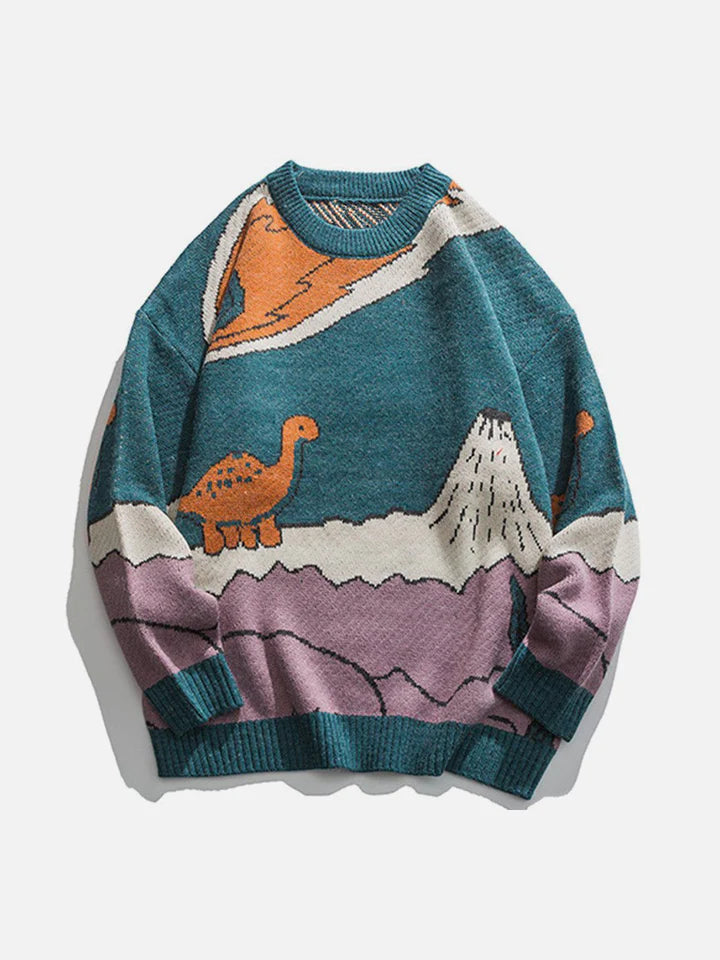 Faire Echo Little Dinosaur Knitted Sweater Faire Echo