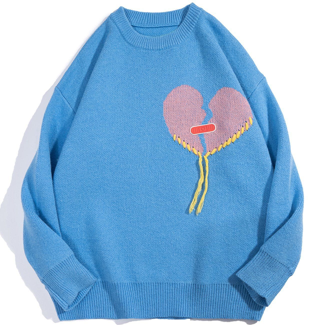 Faire Echo Love Balloon Embroidered Knit Sweater Faire Echo