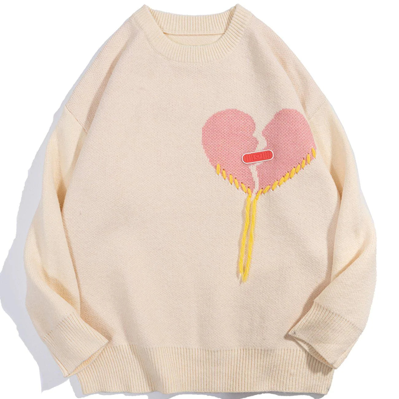 Faire Echo Love Balloon Embroidered Knit Sweater Faire Echo