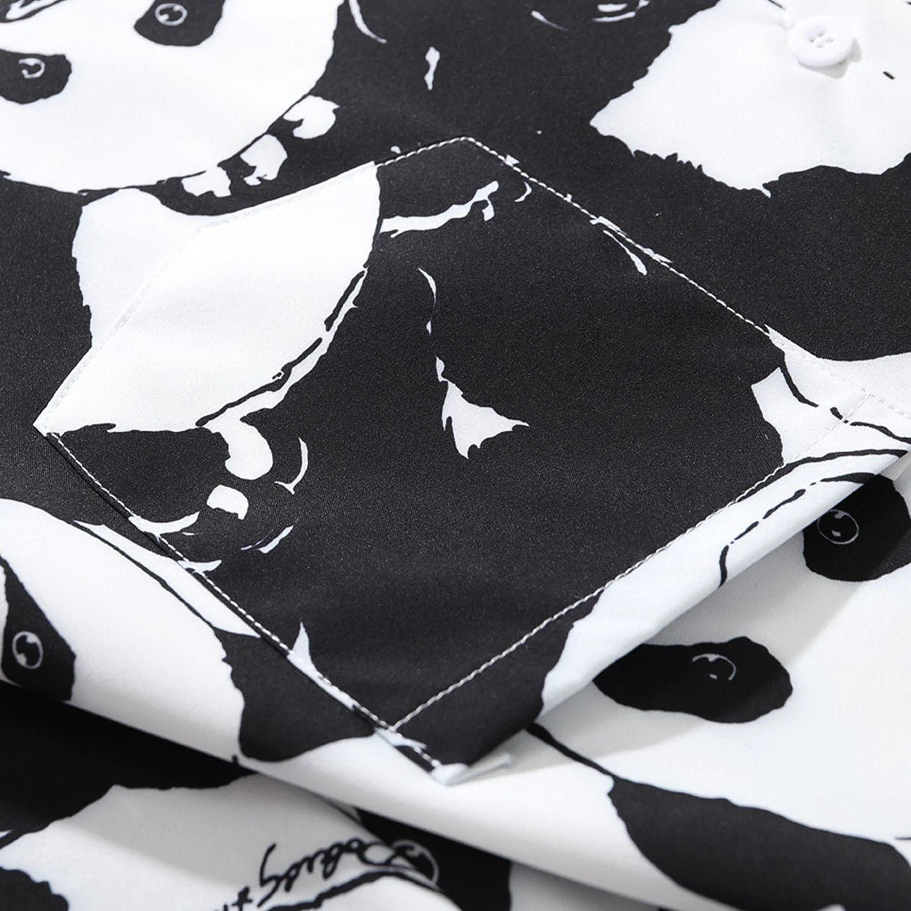 Faire Echo Panda Print Short-sleeved Shirt Faire Echo