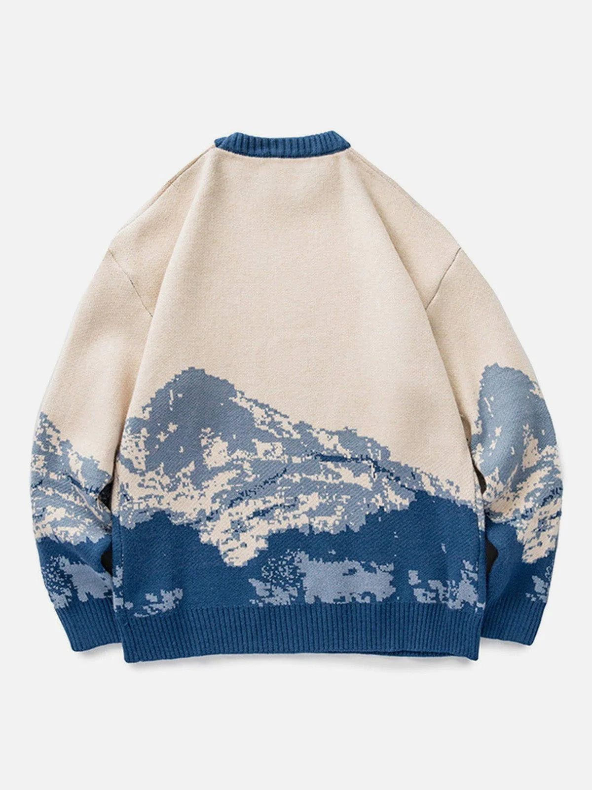 Faire Echo Snow Mountain Gradient Knitted Sweater Faire Echo