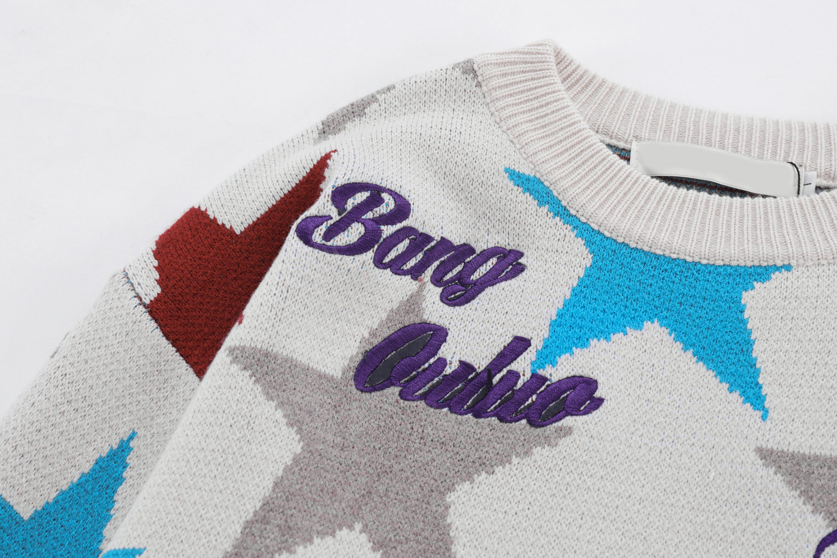 Faire Echo Star Embroidered Soft Sweater Faire Echo