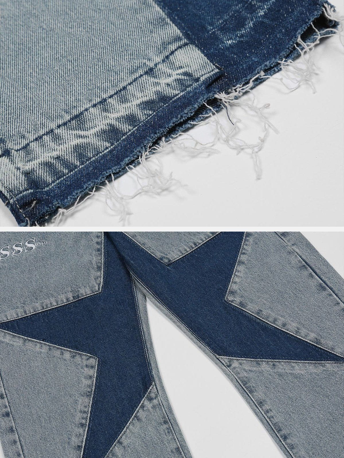 Faire Echo Star Panelled Contrast Jeans Faire Echo