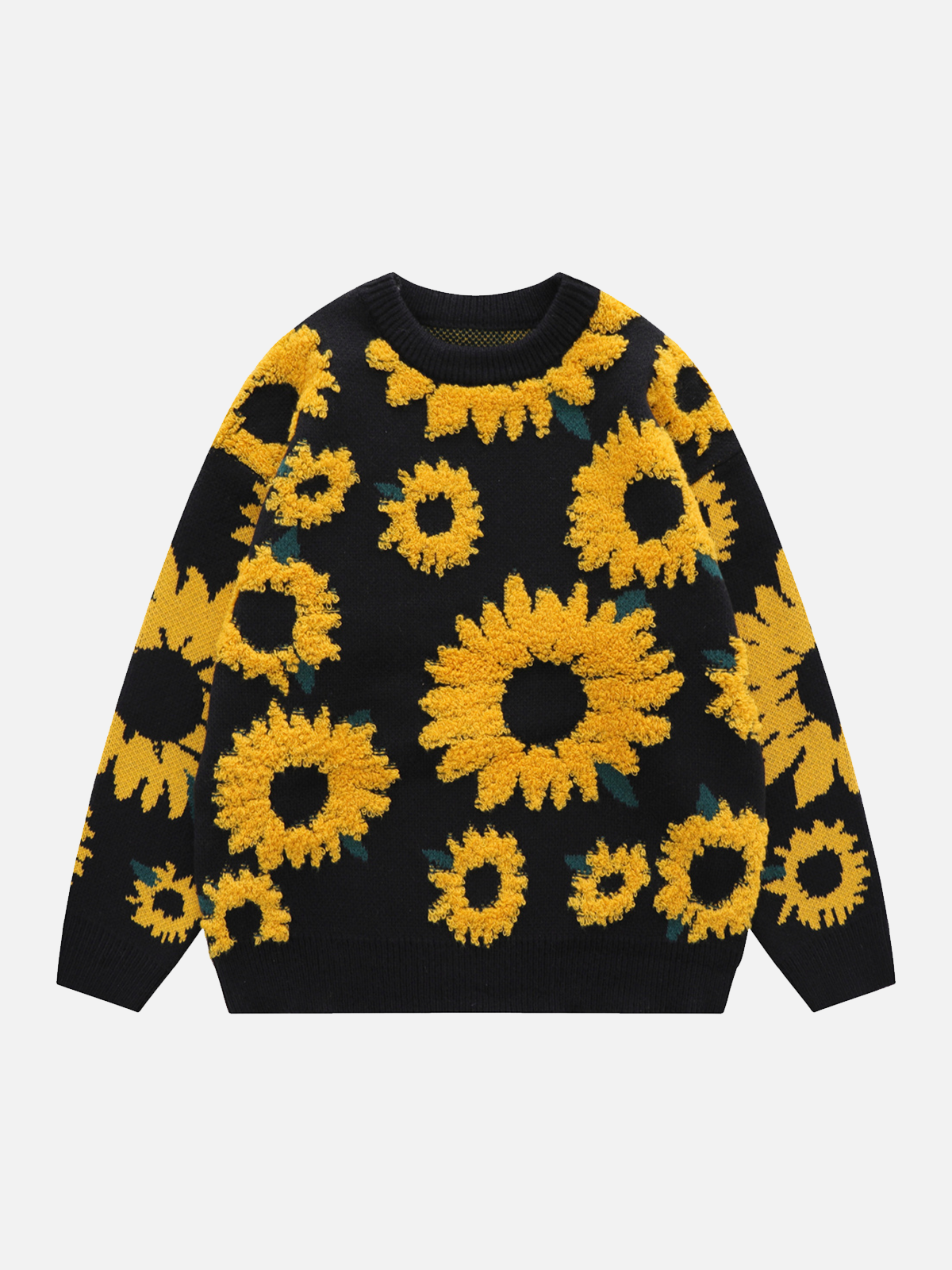 Faire Echo Sunflower Flocking Print Sweater Faire Echo