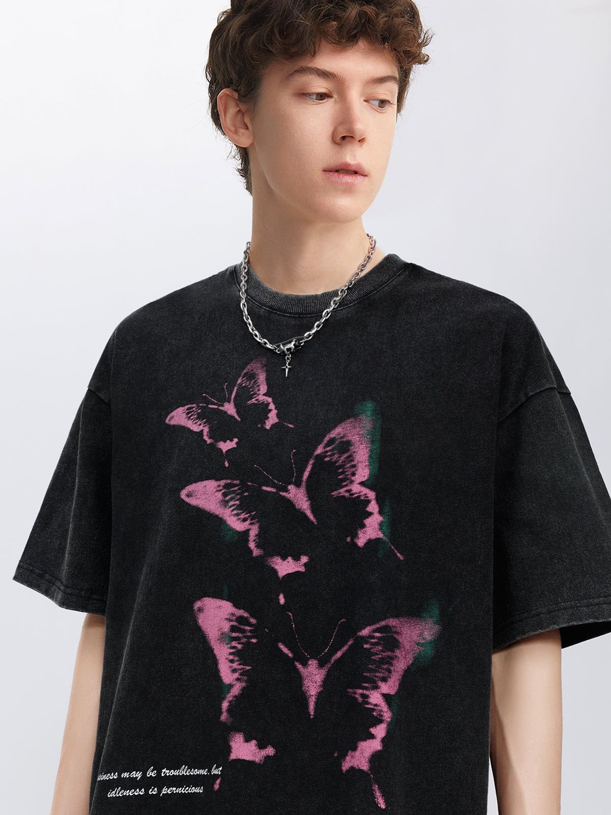 Faire Echo Washed Butterfly Graphic Tee Faire Echo