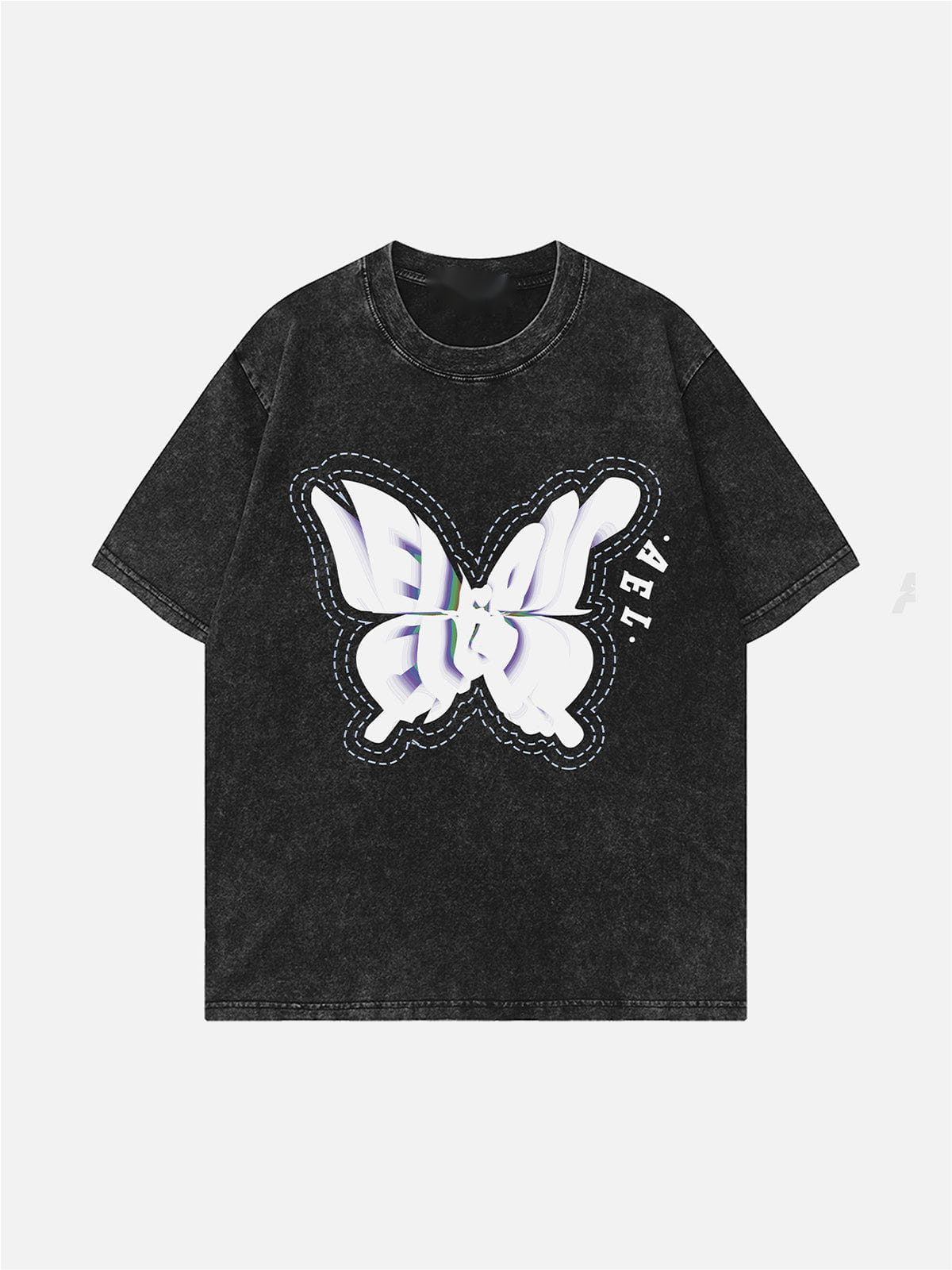 Faire Echo Washed Butterfly Print Tee Faire Echo