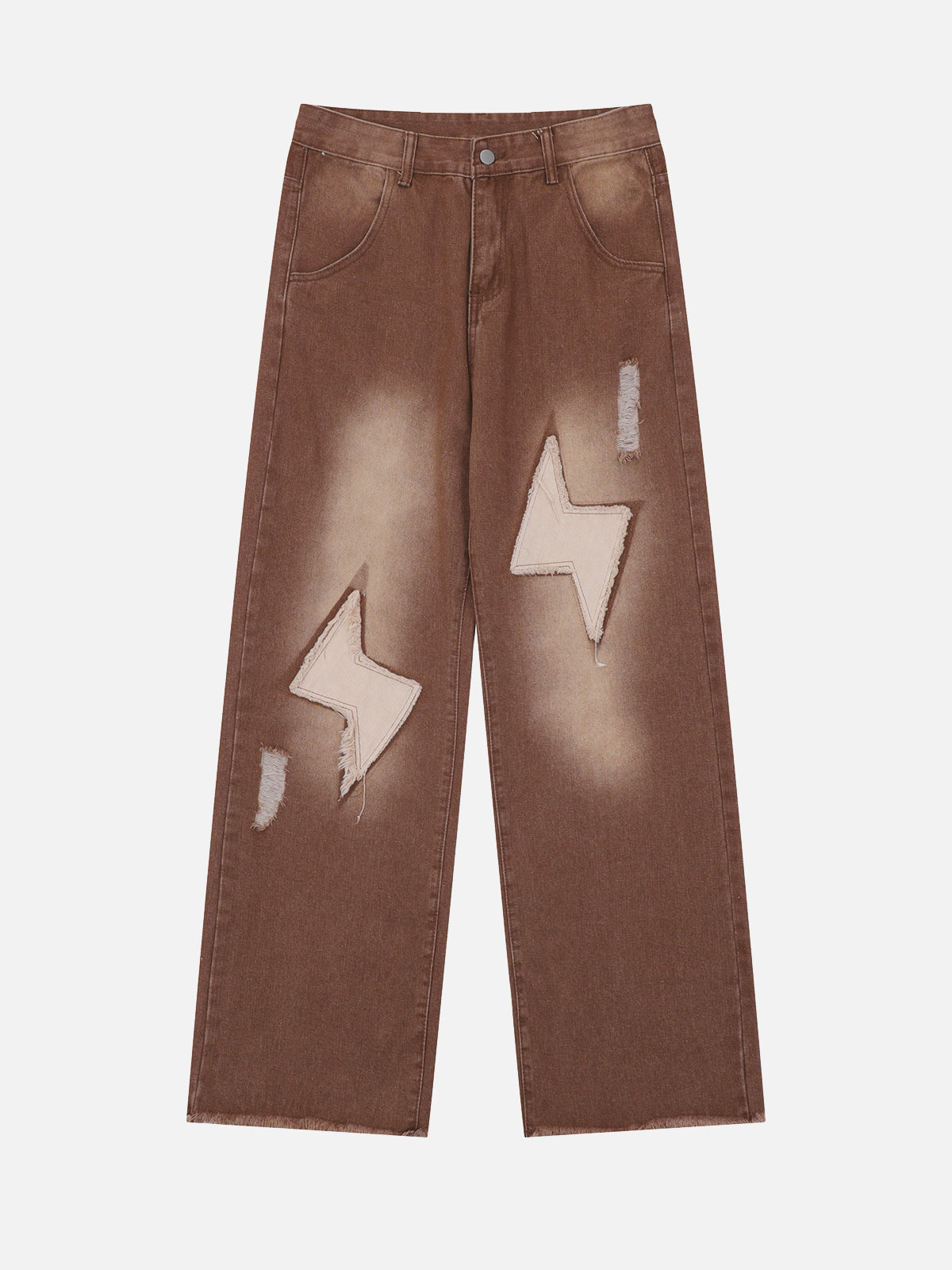 Faire Echo Washed Lightning Patch Jeans Faire Echo