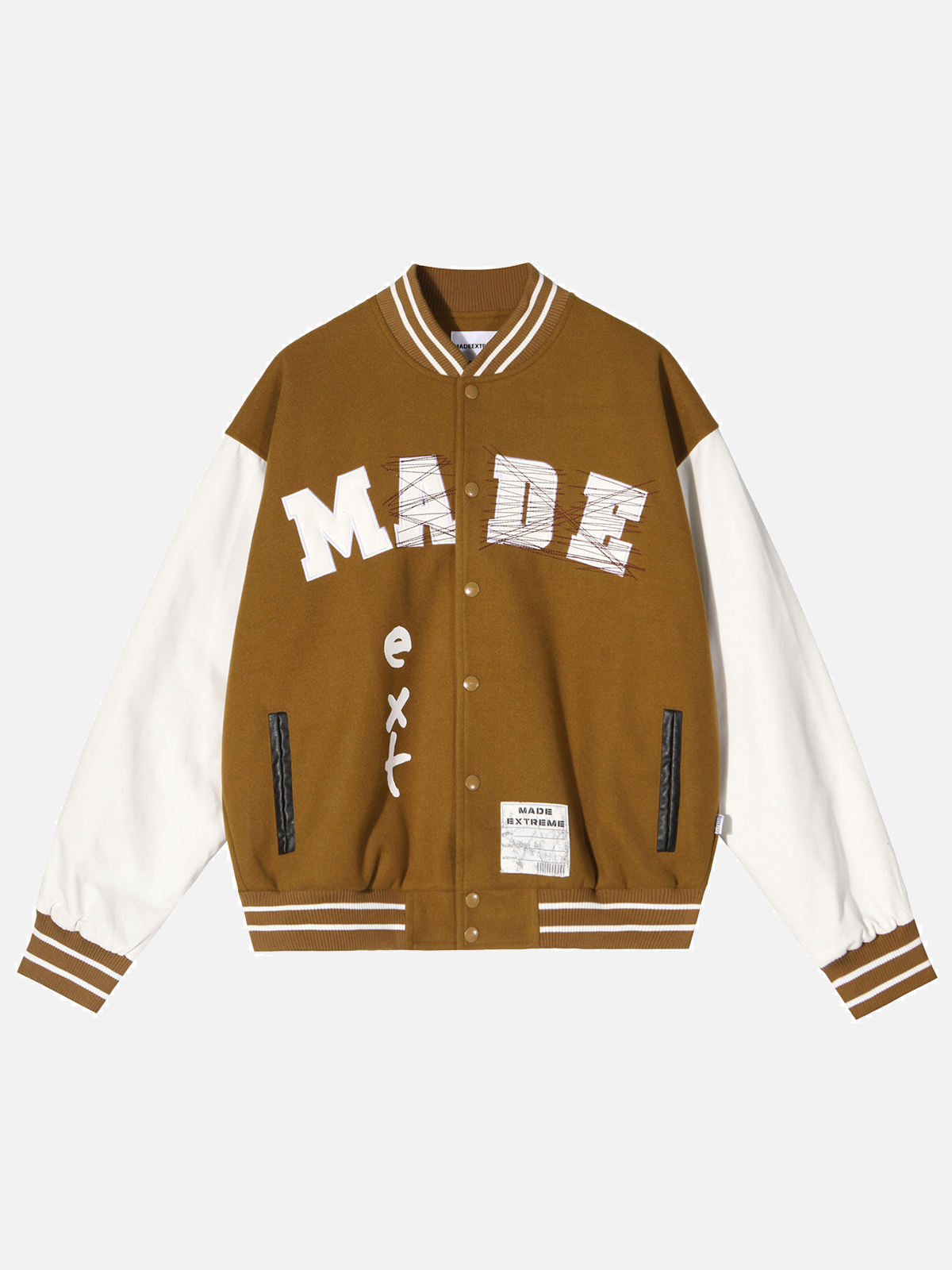 Faire Echo "MADE" Baseball Embroidery Varsity Jacket