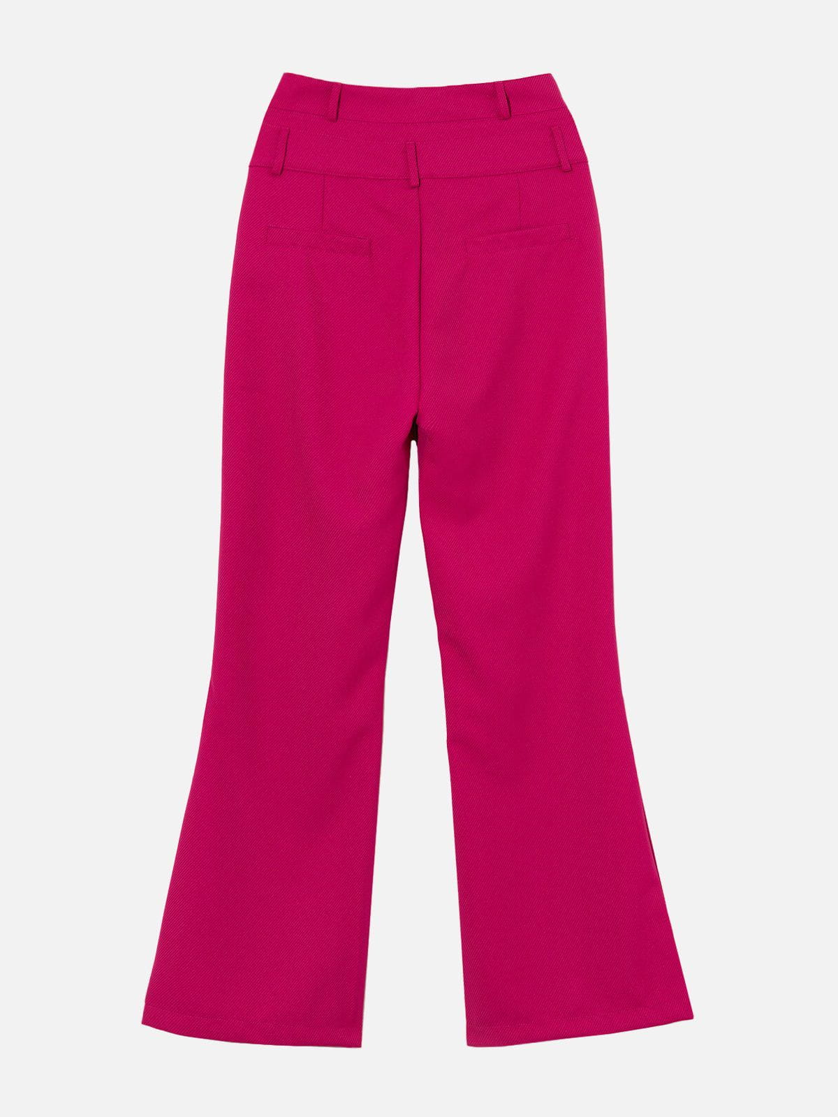 Solid Color High Waisted Bootcut Pants