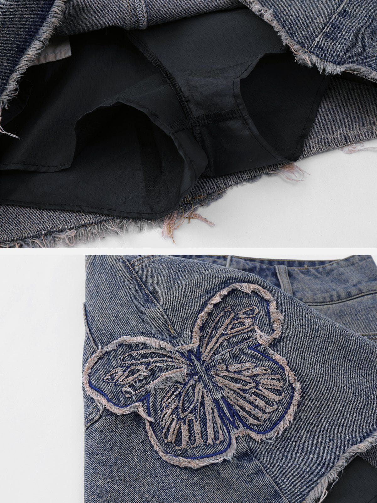 Raw Edge Butterfly Skirt
