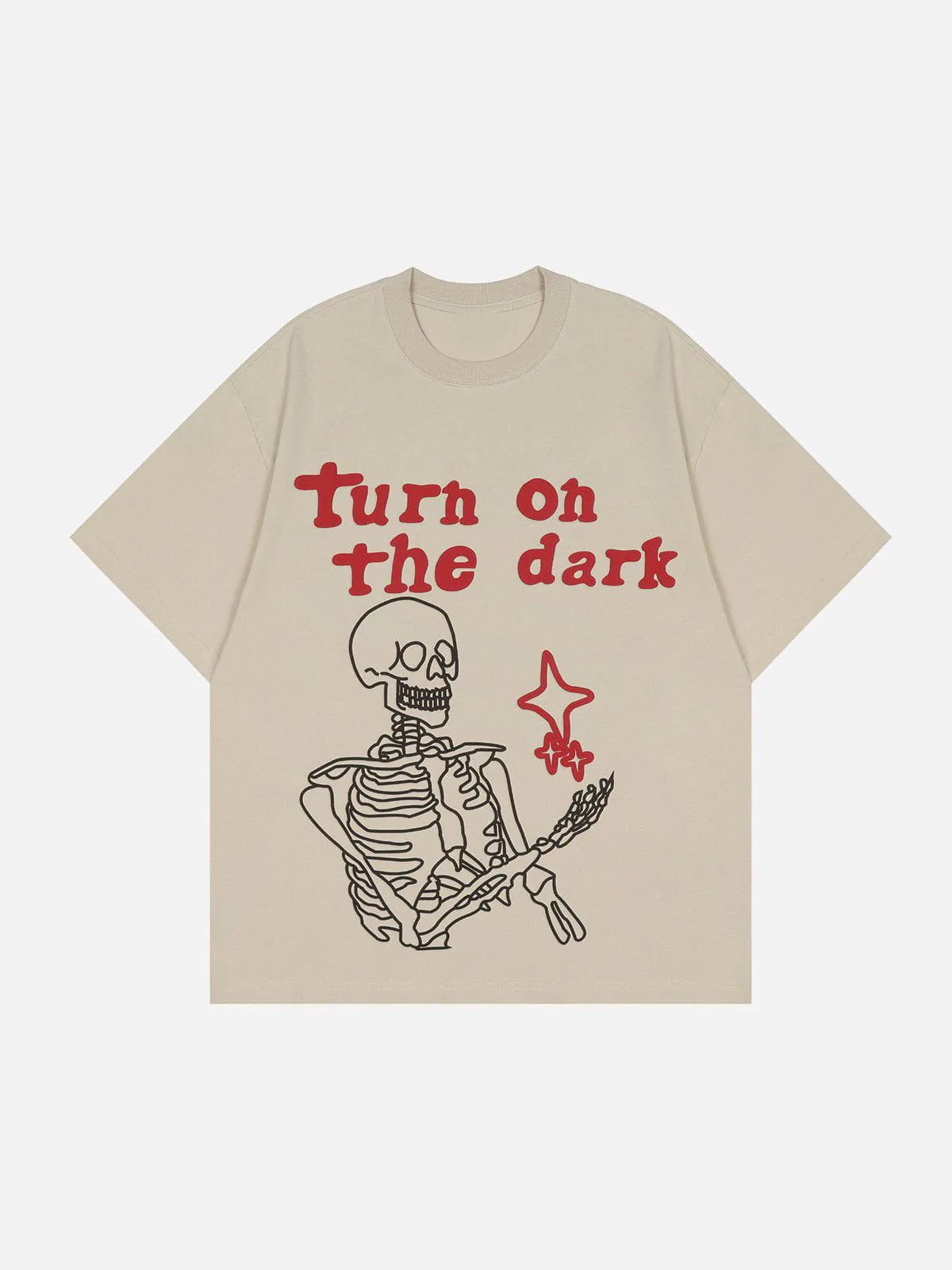 Faire Echo "Turn on the dark" Skull Print Tee