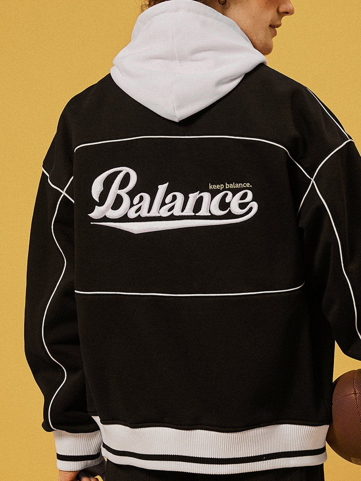 Faire Echo "Balance" Reflective Line Varsity Jacket