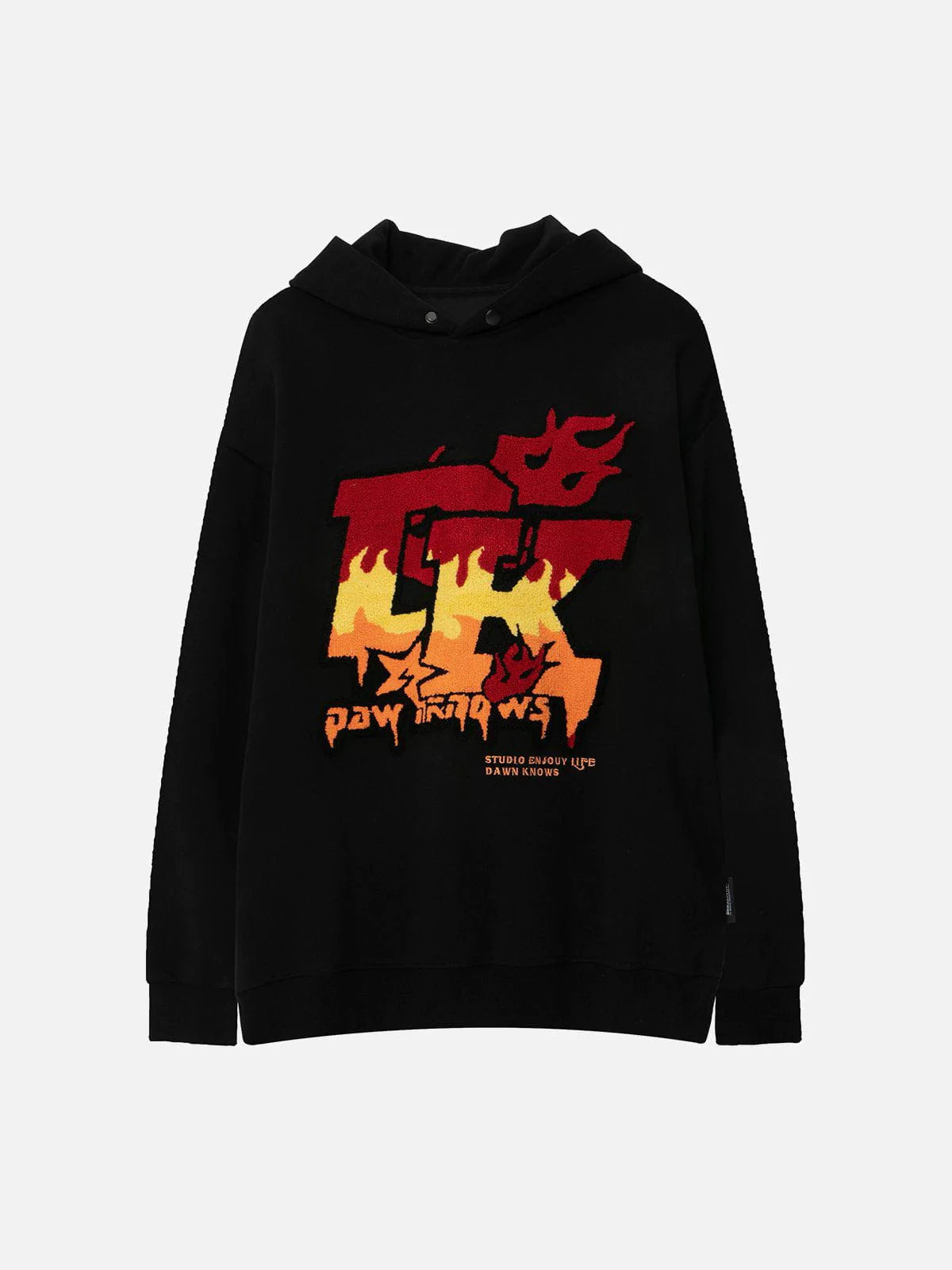 Faire Echo "DK" Flame Embroidery Hoodie